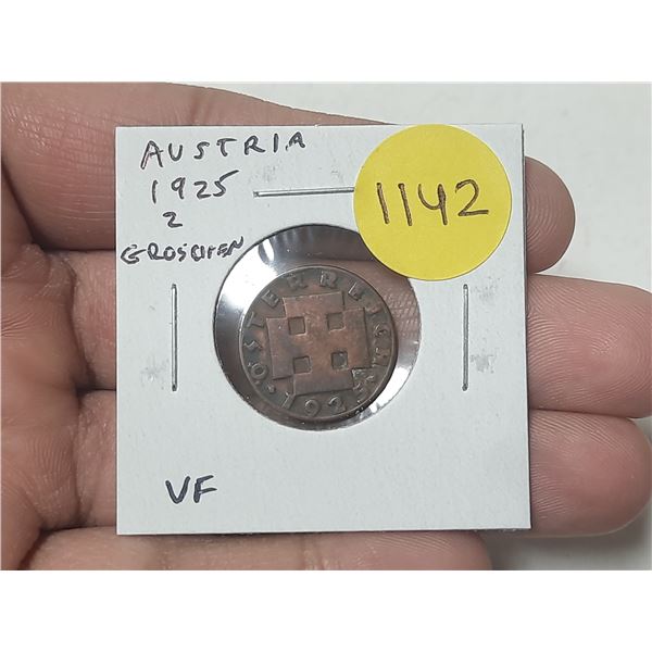 Austria. 1925 2 Groschen. VF.