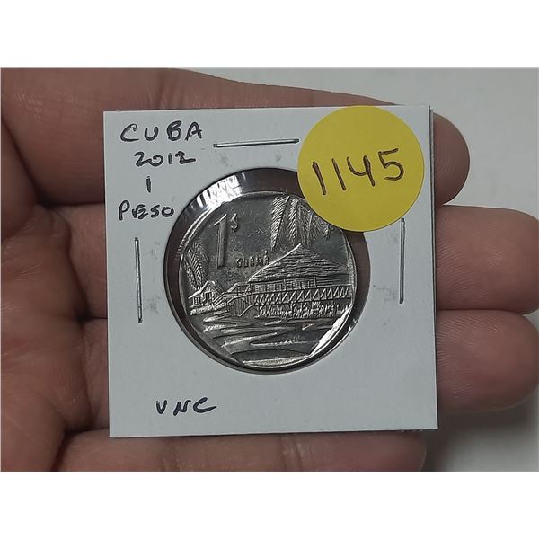 Cuba. 2012 1 Peso. Uncirculated.