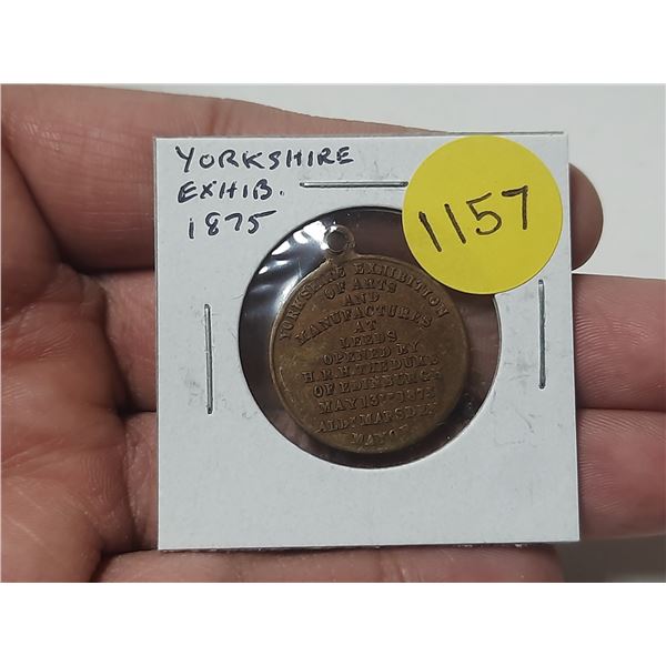 Great Britain. 1875 Leeds Yorkshire Exhibition medal opened by the Prince of Wale and his wife. VF.