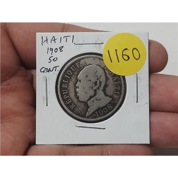 Haiti. 1908 50 Centimes. VG.