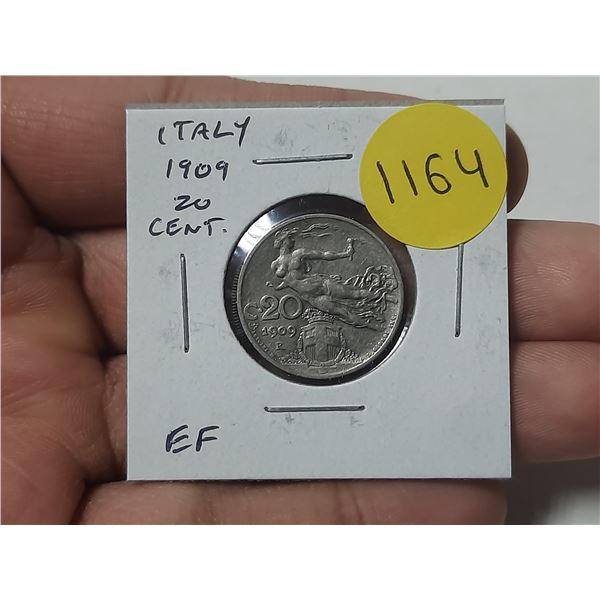 Italy. 1909 20 Centesimi. EF.