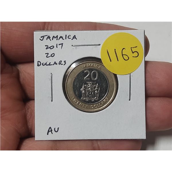 Jamaica. 2017 20 Dollars. Bi-metallic. AU.