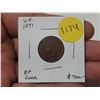 Image 1 : U.S. 1871 Indian Head Cent. Key Date. EF with Corrosion. Retail $700.