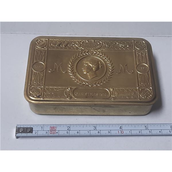 Princess Mary 1914 Christmas Fund brass box. The Princess headed a project so every member of the Ar
