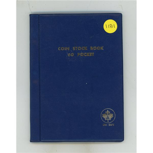 Coin Stock Book. 60 pockets. Uni-Safe. New.
