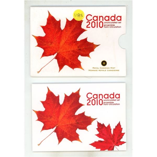 2010 Canadian Proof Like Set. 7-coin set.