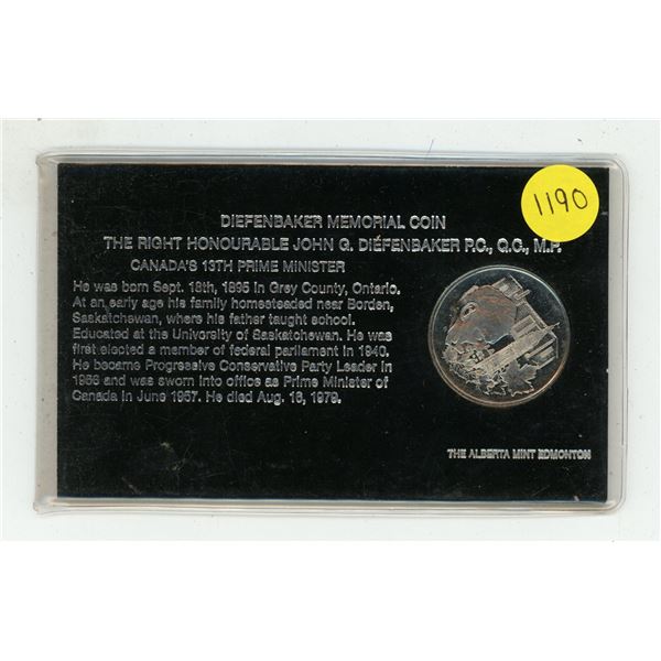 John Diefenbaker Memorial Coin.
