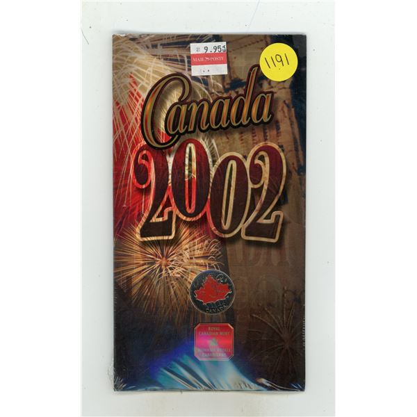 2002 Canadian Colourized 25 Cents. Canada Day Series. BU. Housed in its unopened folder.