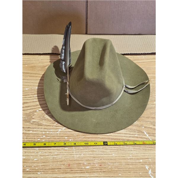 Hat with a feather-15"L
