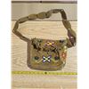 Image 1 : Beaded purse made of hide- 9"W