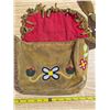 Image 2 : Beaded purse made of hide- 9"W