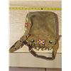 Image 3 : Beaded purse made of hide- 9"W