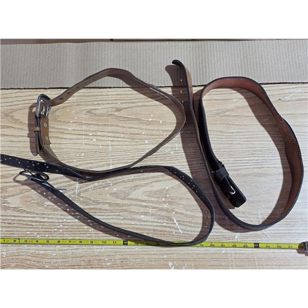 3 belts 2 are leather