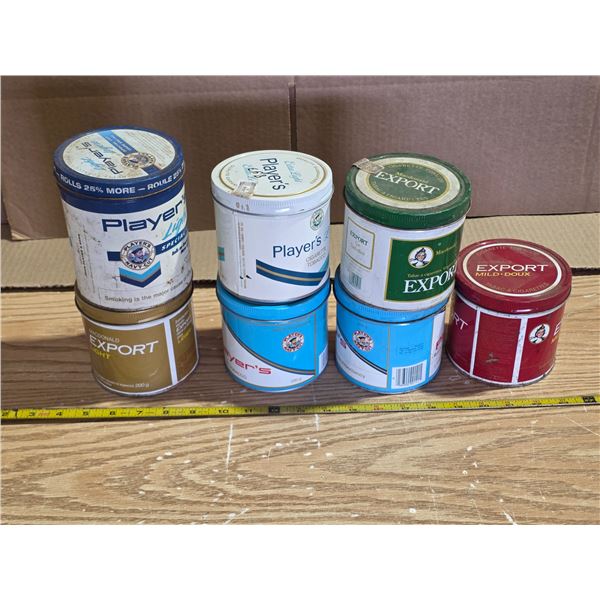 Export and player tobacco tins