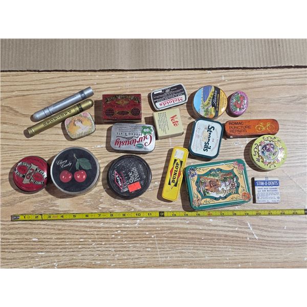 Lot of assorted tins