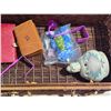 Image 3 : Weave basket and tub full of sewing supplies