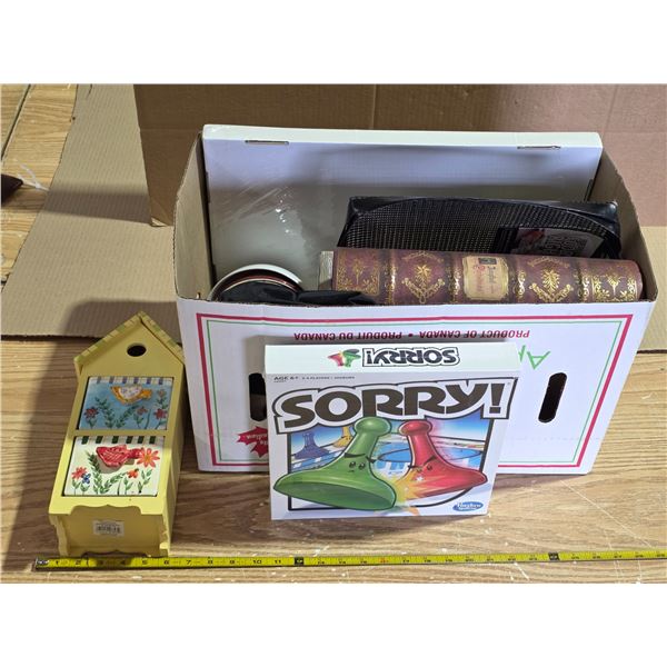 Lot of misc items- sorry, bird house