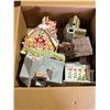 Image 1 : Box of christmas village items