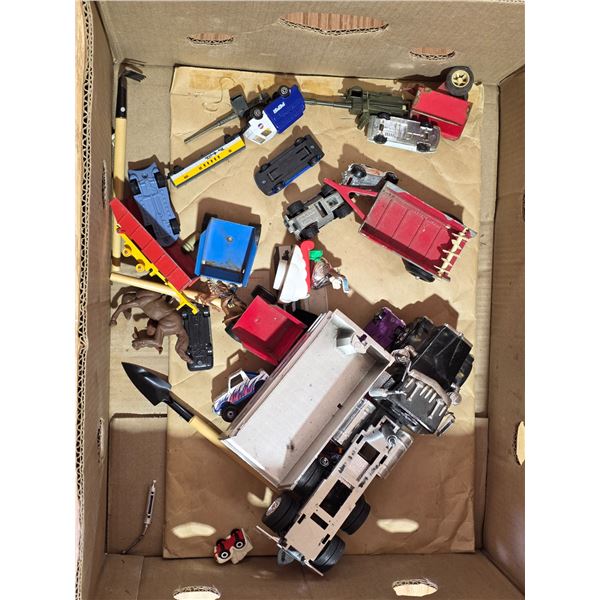 Bo of misc toy cars and trucks