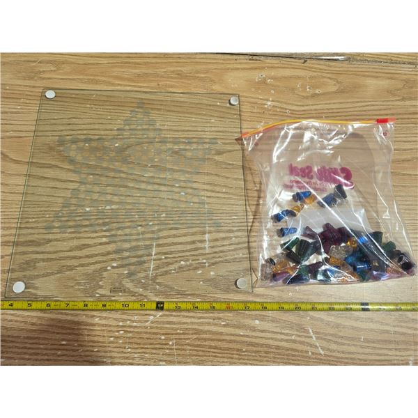 Glass Chinese checkers board