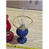 Image 3 : 2 oil lamps with chimneys- 10"H