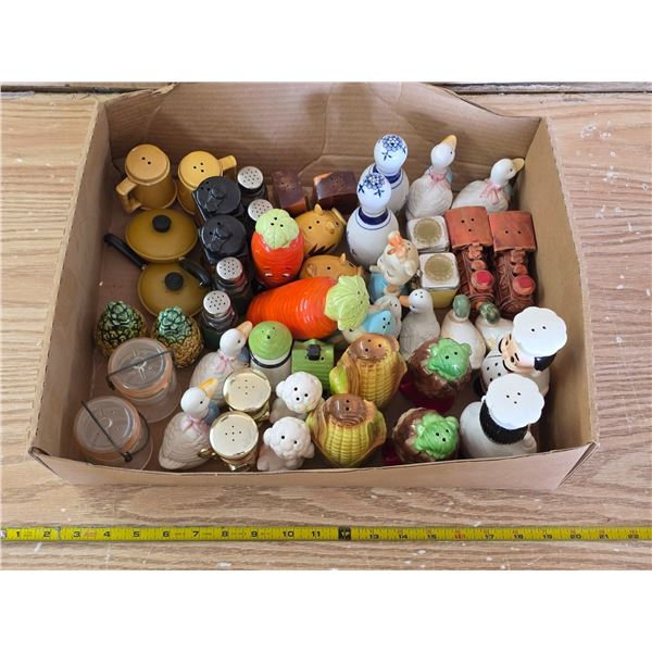 Lot of salt and pepper shakers