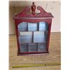 Image 1 : Wooden display cabinet with mirror back panel- 13" by 3" by 20"H