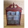 Image 1 : Wooden display cabinet with mirror back panel- 13" by 3" by 20"H