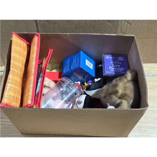 Box of misc items- make a wish bear