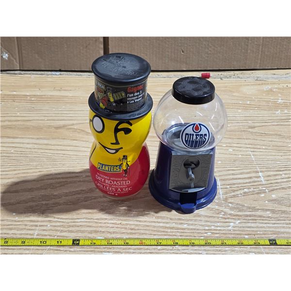 Oilers candy despencer and planters jar