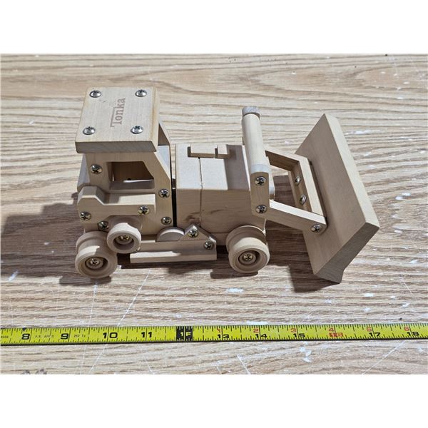 Wooden tonka bulldozer- 8"L