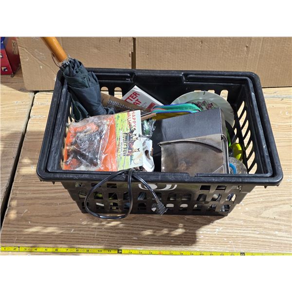 Shopping basket full of misc items