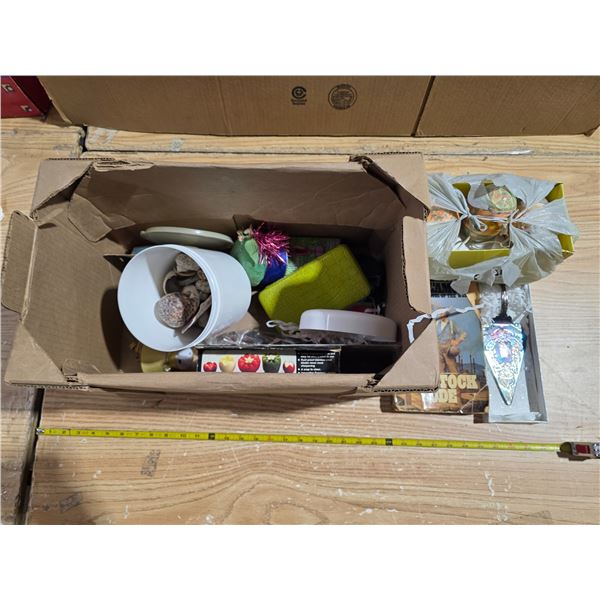 Box of misc items- silver plated items