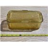 Image 1 : Yellow glass refrigerator dish- 9"L