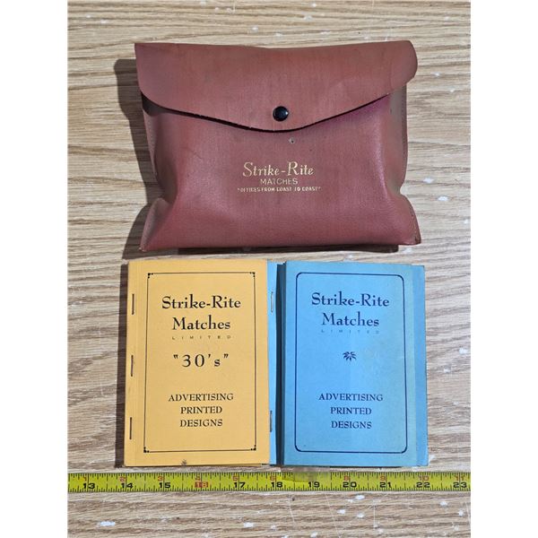 Strike rite match book advertising books
