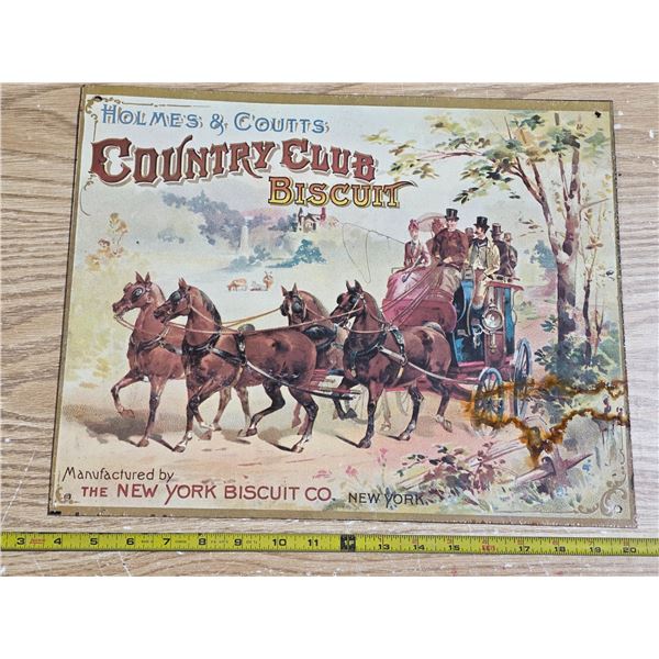 Country club biscuit sign- 17" by 13"- reproduction