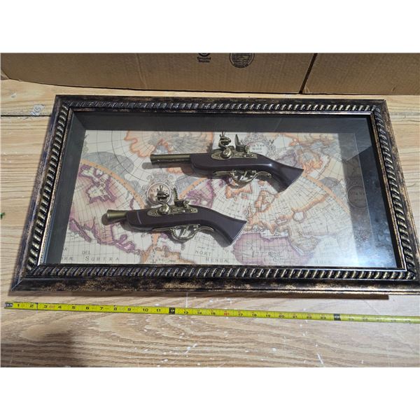 Display cabinet wall décor- flint locks