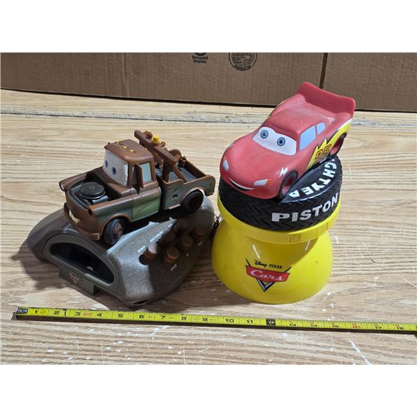 Cars characters clock and sprinkler