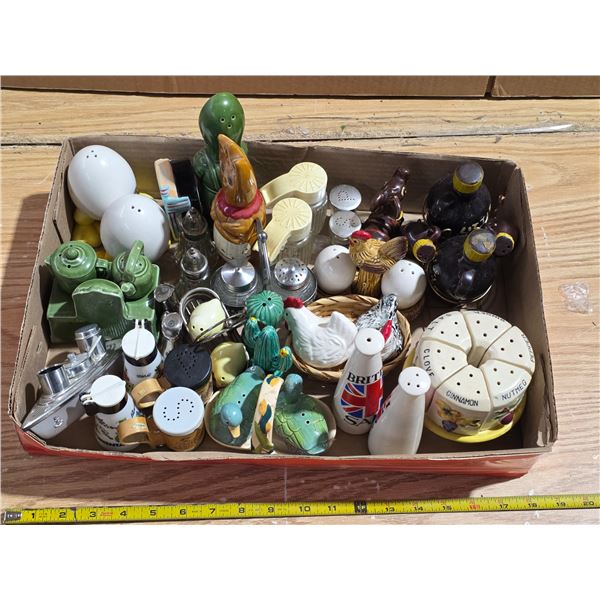Lot of salt and pepper shakers