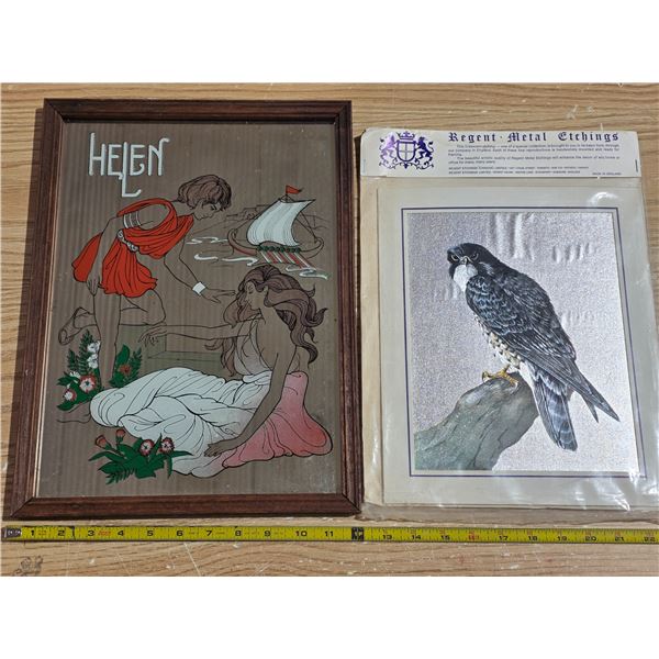 Metal etched picture and mirror