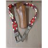 Image 1 : Indigenous Beaded Work Belt and Leather Carry Side Arm