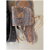 Image 3 : (1) Leather Vintage Bag. Vintage Belt, and Leather Carry Side Arm