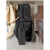 Image 4 : (1) Leather Vintage Bag. Vintage Belt, and Leather Carry Side Arm