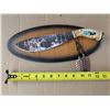 Image 4 : Indian Art Knife Décor w/ Wall Plaque "Wolf"