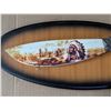 Image 2 : Indian Art Knife Décor w/ Wall Plaque "Chief"