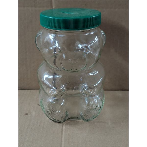 Vintage Glass  Kraft Peanut Butter Teddy Bear Jar