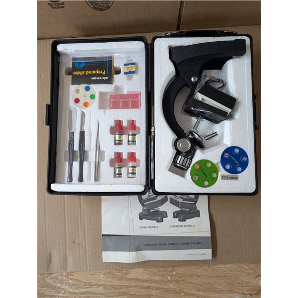 Sears 900x Zoom Microscope Set w/ Box
