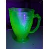 Image 3 : Vintage VERIFIED Uranium Glass Pitcher