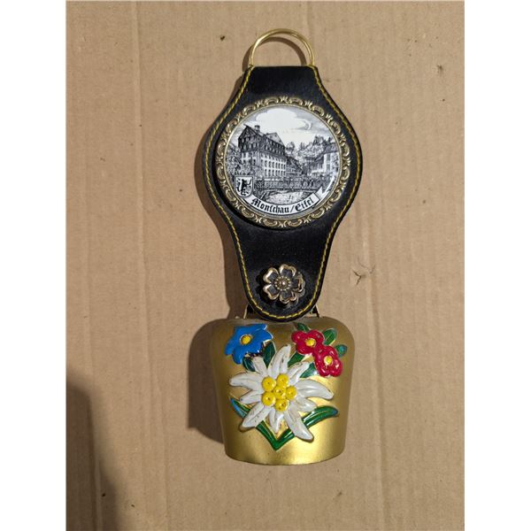 Brass Bell W/ Leather Strap Alon C Chau Cifelli