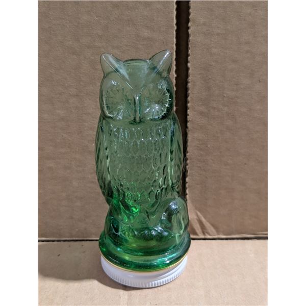 Unique Owl design Green Glass Capsule